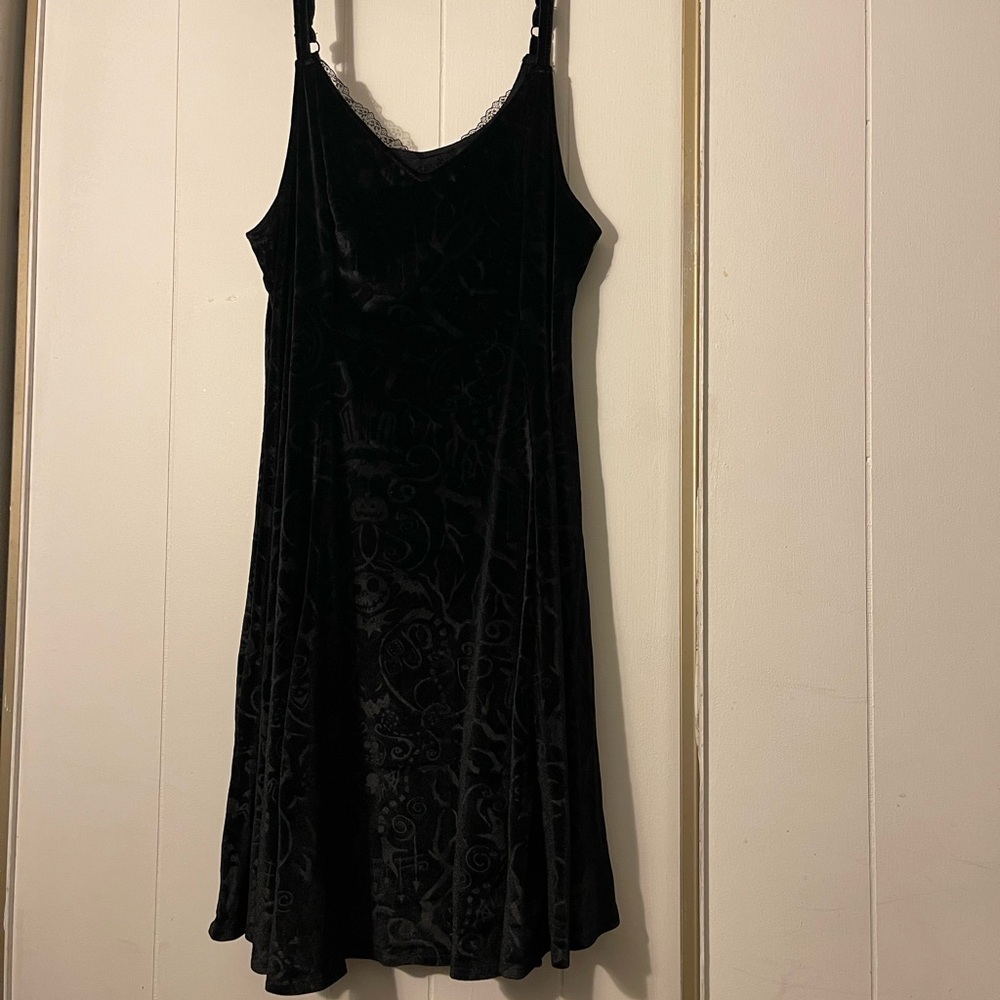 Elegant Black Velvet nightmare before Christmas dress